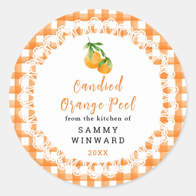 Adesivo Homemade Orange Candied Peel Label (Frente)