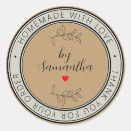 Adesivo Homemade Personalizada com Amor