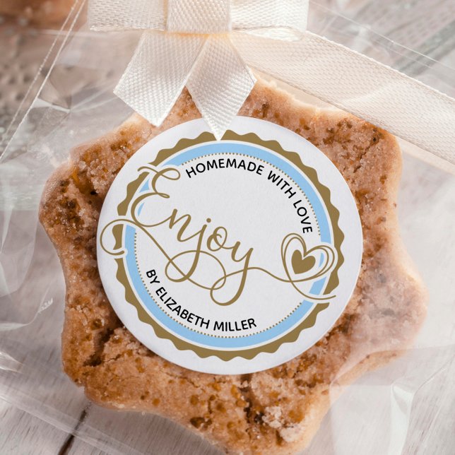 Adesivo Homemade Personalizada com Amor Aproveite Baking (Criador carregado)
