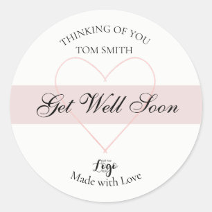 Adesivo Homemade personalizada Fique bem em breve