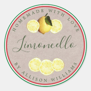 Adesivo Homemade Personalizada Limoncello Italiano Flag Kr