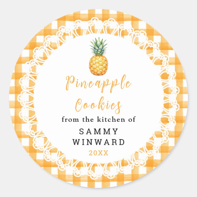 Adesivo Homemade Pineapple Cookie Label (Frente)