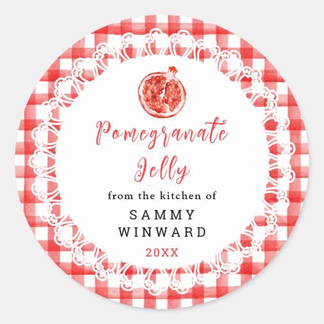 Adesivo Homemade Pomegranate Jelly Label (Frente)