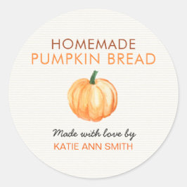 Adesivo Homemade Pumpkin Bread Label Product Sticker