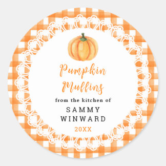 Adesivo Homemade Pumpkin Muffins Label