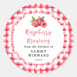 Adesivo Homemade Raspberry Brownies Label