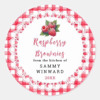 Adesivo Homemade Raspberry Brownies Label