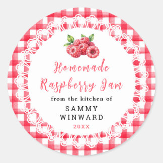 Adesivo Homemade Raspberry Jam Jar Label