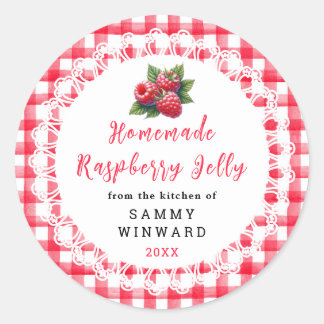 Adesivo Homemade Raspberry Jelly Label