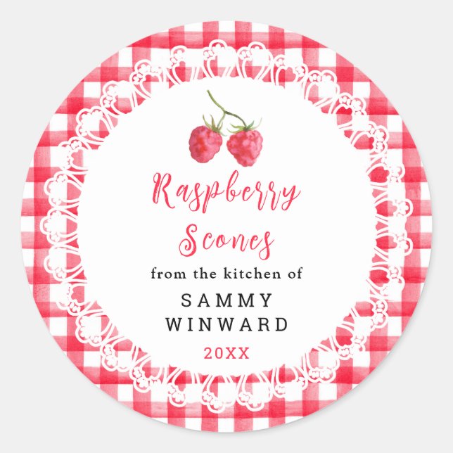 Adesivo Homemade Raspberry Scones Label (Frente)