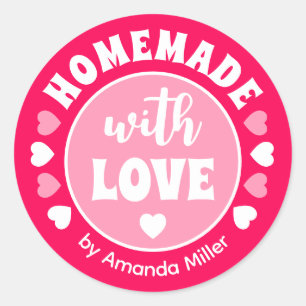 Adesivo Homemade Rosa Com Dia de as mães De Amor