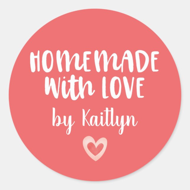 Adesivo Homemade Rosa Namorados Com Amor (Frente)