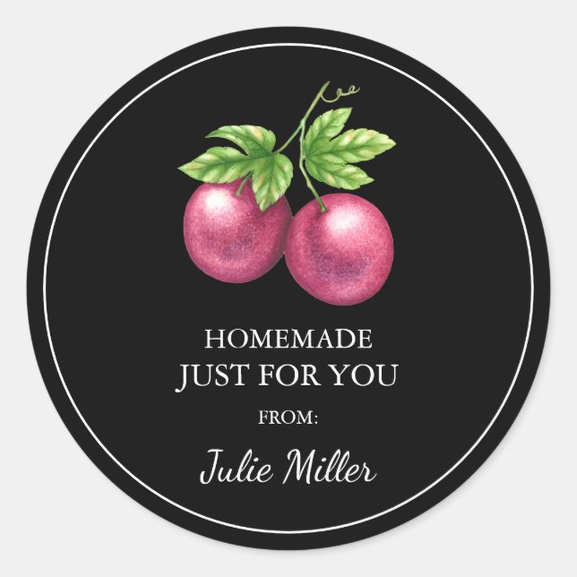 Adesivo Homemade só para a sua fruta de paixão (Frente)