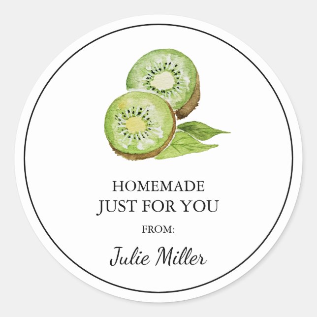 Adesivo Homemade só para o seu rótulo de kiwi (Frente)