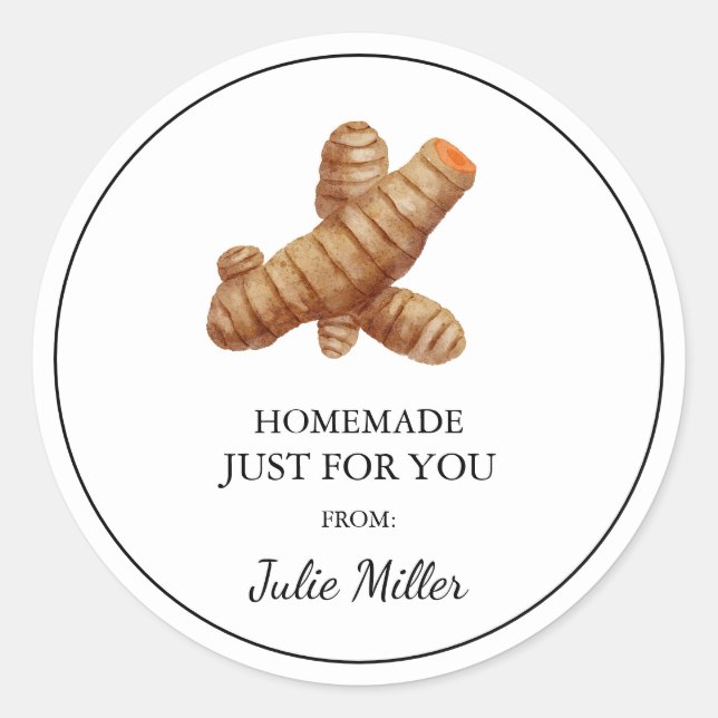 Adesivo Homemade só para o seu rótulo turmérico (Frente)