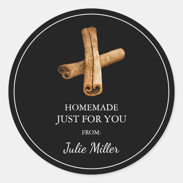 Adesivo Homemade só para você, canela (Frente)