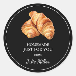 Adesivo Homemade só para você, croissant label