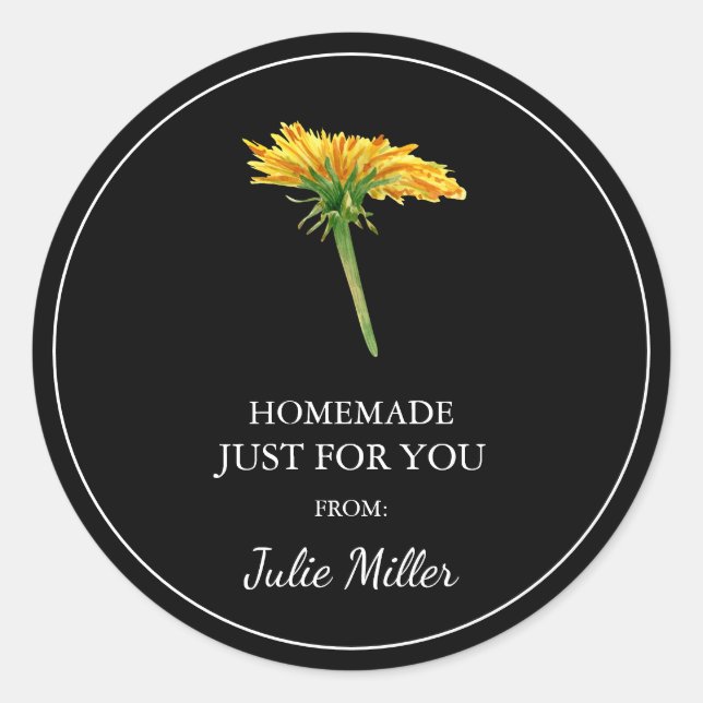 Adesivo Homemade só para você, dandelion label (Frente)