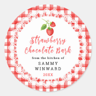 Adesivo Homemade Strawberry Chocolate Bark Label