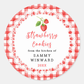 Adesivo Homemade Strawberry Cookies Label