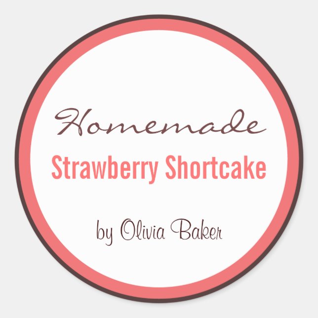 Adesivo Homemade Strawberry hortcake de (Frente)