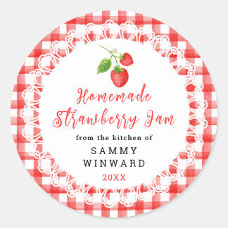 Adesivo Homemade Strawberry Jam Label
