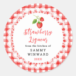 Adesivo Homemade Strawberry Liqueur Label