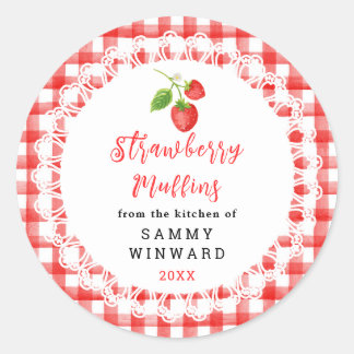 Adesivo Homemade Strawberry Muffins Label