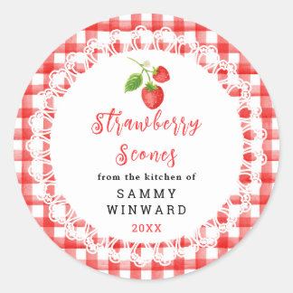 Adesivo Homemade Strawberry Scones Label