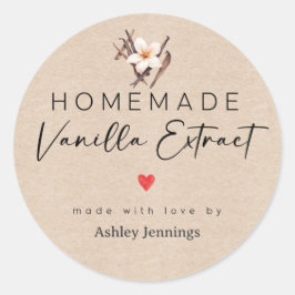 Adesivo Homemade Vanilla Extract Labels | Made with Love