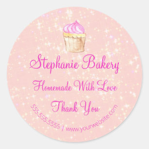 Adesivo Homemade with Love  Cup Cake Bakery Link