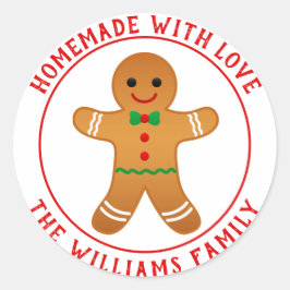 Adesivo Homemade with Love - Gingercake Man