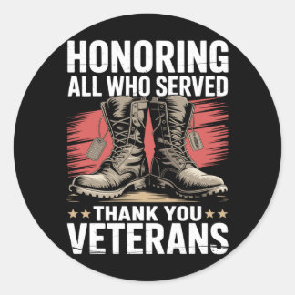 Adesivo Homenageando Quem Serviu Obrigado Dia dos Veterano