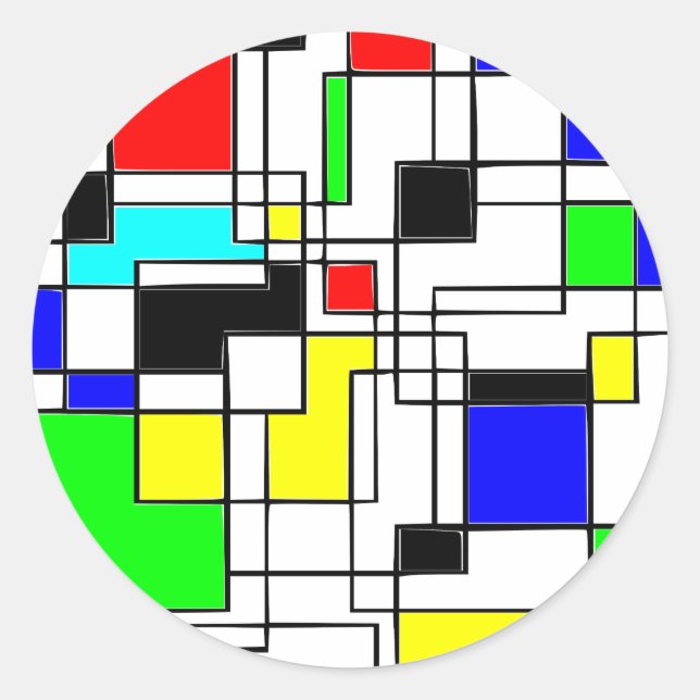 Adesivo Homenagem Aleatória A Mondrian (Frente)