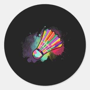 Adesivo Homens Atletas Crianças Enrolam Badminton Colorido
