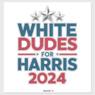 Adesivo Homens Brancos Para Harris-Eleição 2024