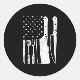 Adesivo Homens churrasco bandeira dos eua patriótico quatr