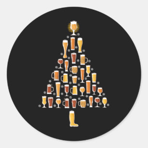Adesivo Homens da Árvore de Natal Beer Feliz Natal