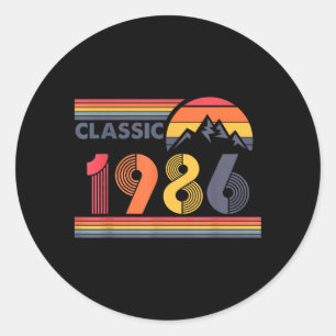 Adesivo Homens de 40 Anos Carro Clássico Vintage 1986 40º