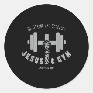 Adesivo Homens De Arranjo Cristão De Jesus E Gym