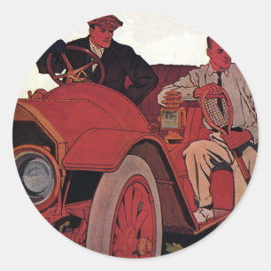Adesivo Homens de Transporte Antigo Carro Conversível Anti