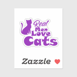 Adesivo Homens de Verdade Amam Gatos – Presentes para Home