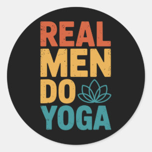 Adesivo Homens de Verdade Fazem Yoga