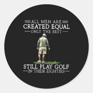 Adesivo Homens Jogam Golfe Oitenta Piadista Golfista Jogan