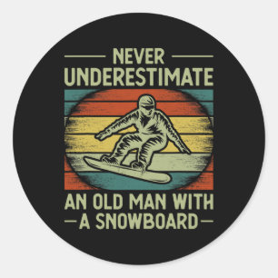 Adesivo Homens legal de Arte Snowboard Mulheres Skier Snow