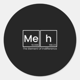 Adesivo Homens meh o elemento de indiferença engraçado