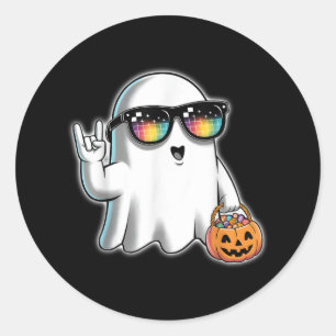 Adesivo Homens Meninos Meninas Fantasmas Boo Rock Pumpkin