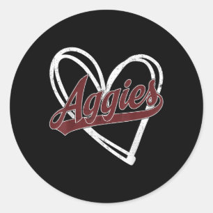 Adesivo Homens Personalizados Retro-Aggies-Cardíacos Mulhe