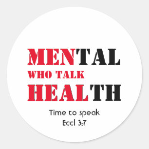 Adesivo HOMENS QUE FALAM HEAL Mental Health Texto Personal