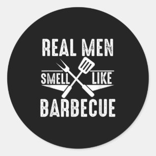 Adesivo Homens Reais Cheiram A Barbecue Engraçados Churras